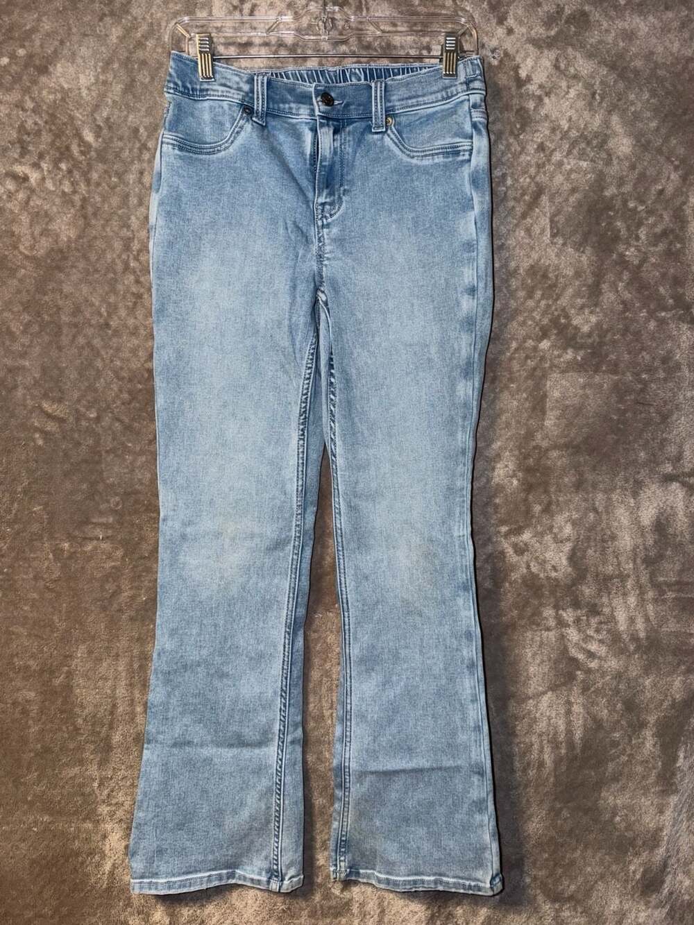 Aerie Light Wash Stretch Pull-On Flare Jeans - Picture 2 of 8